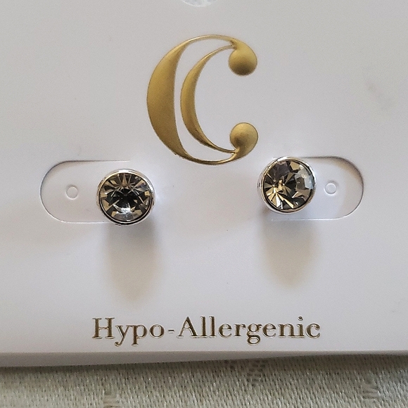 NIP New Charming Charlie Cream White & Silver Color Floral Necklace/Earrings Set - Picture 5 of 5